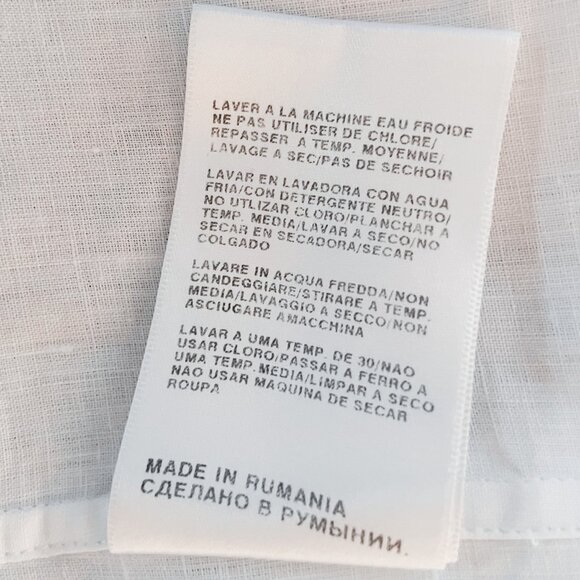 Baldessarini White Linen Shirt. Excellent Condition. Size: XL - Picture 13 of 15